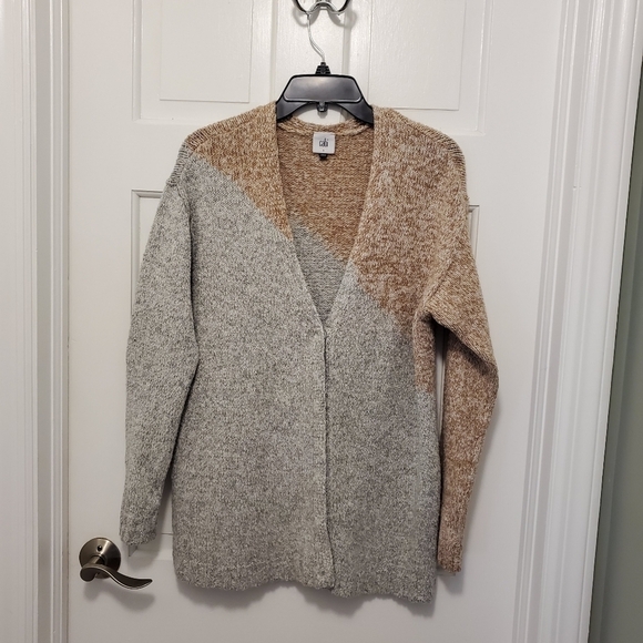 Cabi Beige & Gray Tilt Cardigan Size Small, Casual, Relaxed Fit - Picture 9 of 9
